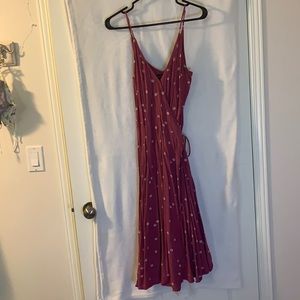 Abercrombie and Fitch pink floral wrap dress